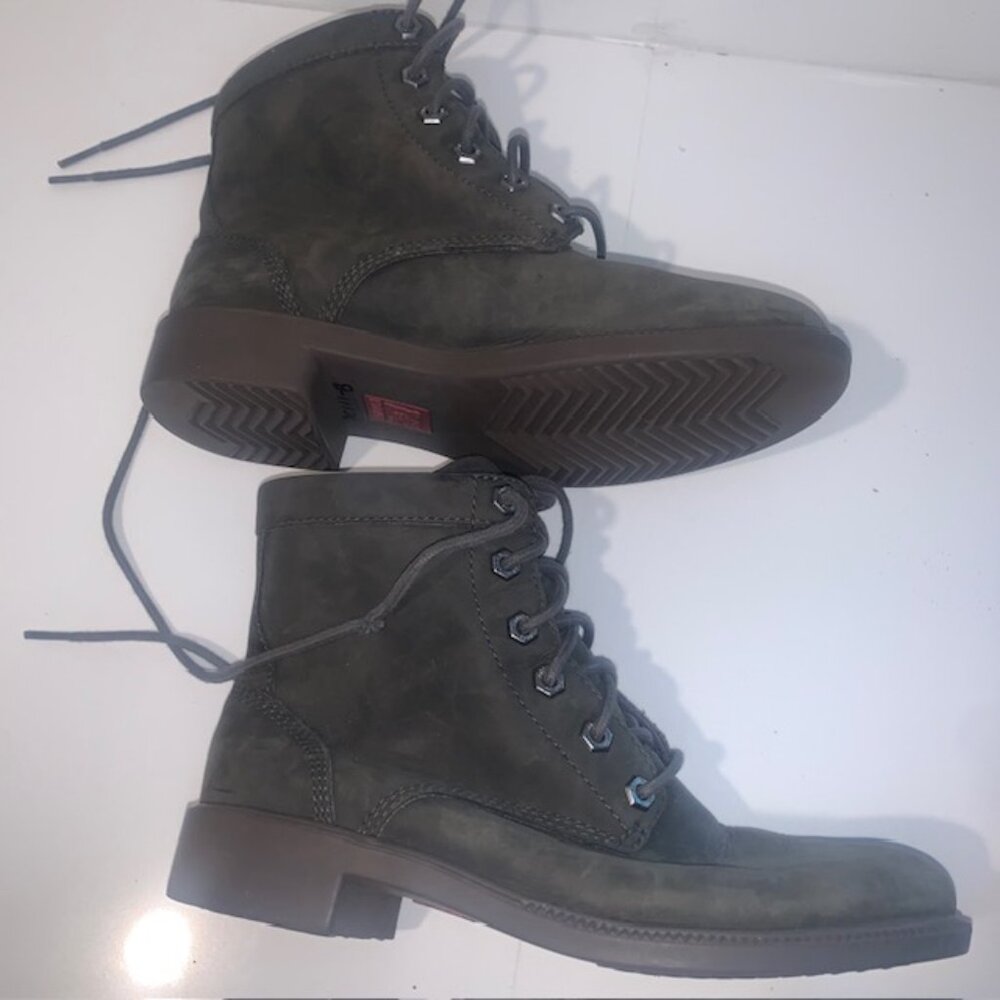 Kodiak All Season Waterproof‎ Olive Green Leather Lace-Up Ankle Boots - Size 6.5 - Picture 2 of 15